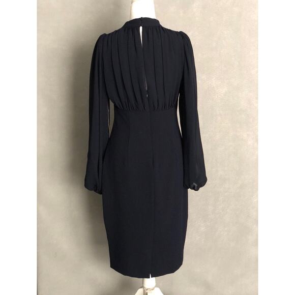 Vince Camuto Women's Size 10 V-Neck Sheer Puff Sleeve Shift Dress NEW - Picture 5 of 8